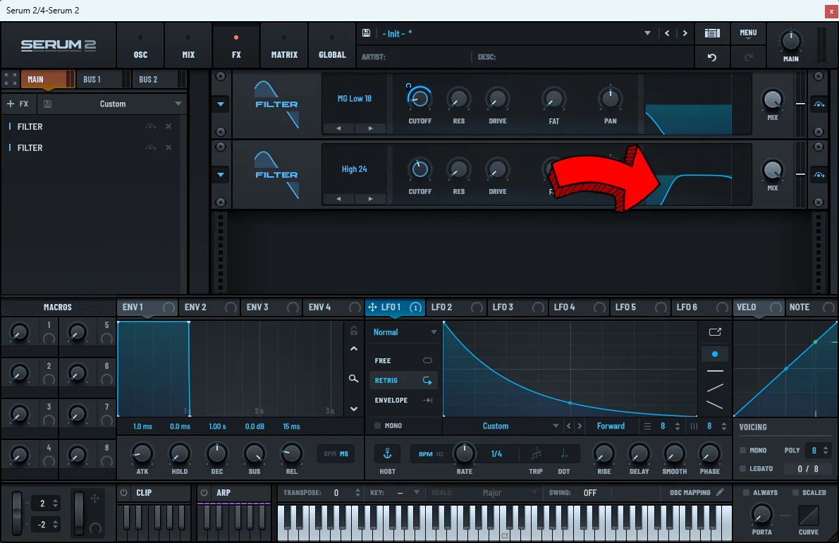eq phase shift - bass pluck hpf fx