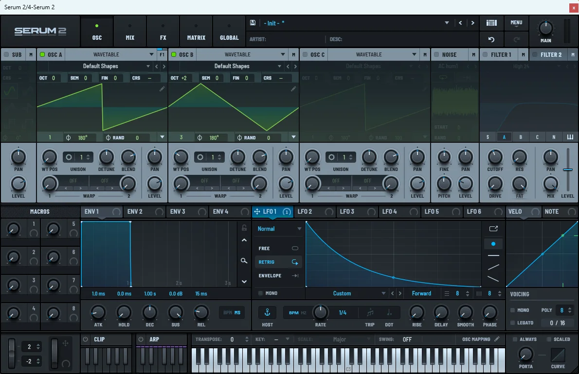 eq phase shift - bass pluck osc tab