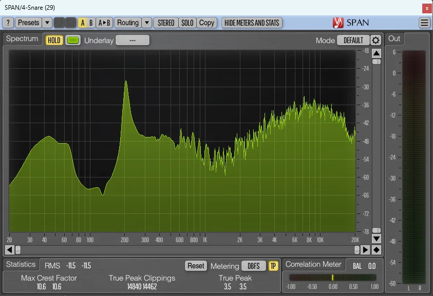 eq phase shift - snare low-end