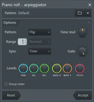fl studio shortcuts - arpeggiator