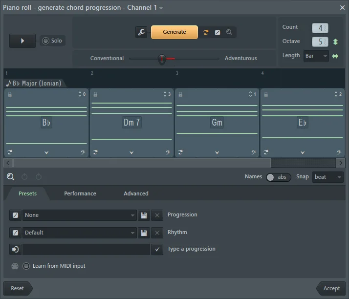 fl studio shortcuts - chord progression toll