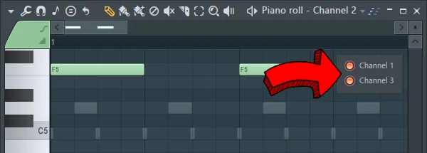 fl studio shortcuts - ghost notes menu