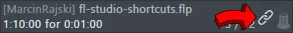fl studio shortcuts - group notes chain icon