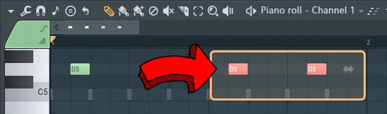 fl studio shortcuts - group notes selecting notes