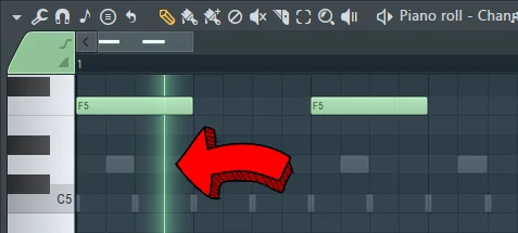 fl studio shortcuts - playback tool piano roll