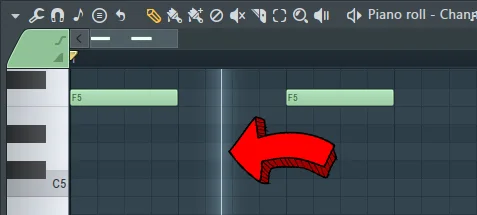 fl studio shortcuts - playback tool piano roll no note