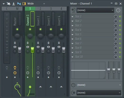 fl studio shortcuts - route multiple channels without shift