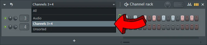 fl studio shortcuts - toggle channel groups list