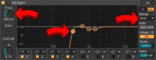 mid side eq - pad eq mid side