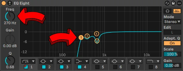mid side eq - pad eq stereo