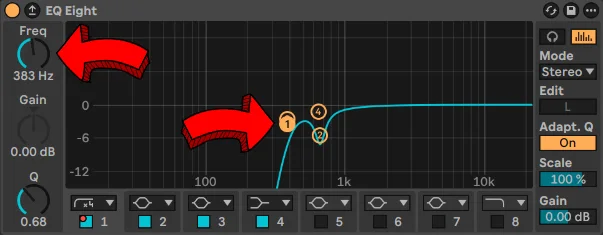 mid side eq - pad eq stereo more hpf