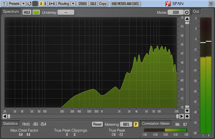 mid side eq - span rides