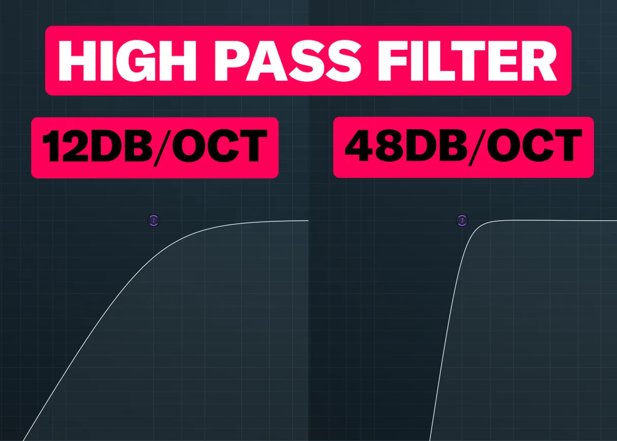 tips for music production - highpass slope